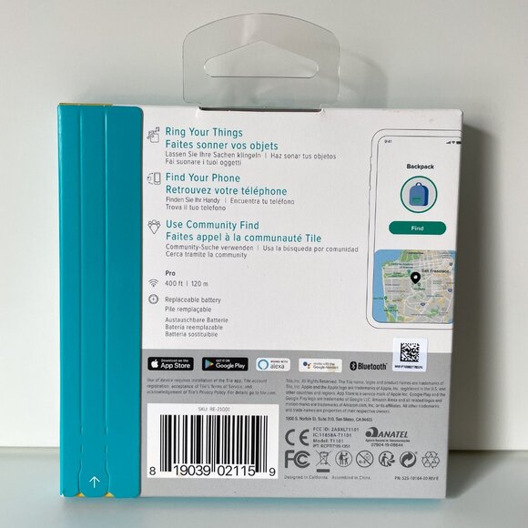 Tile Pro Tracker Model T1101 Black New Sealed - Picture 2 of 4